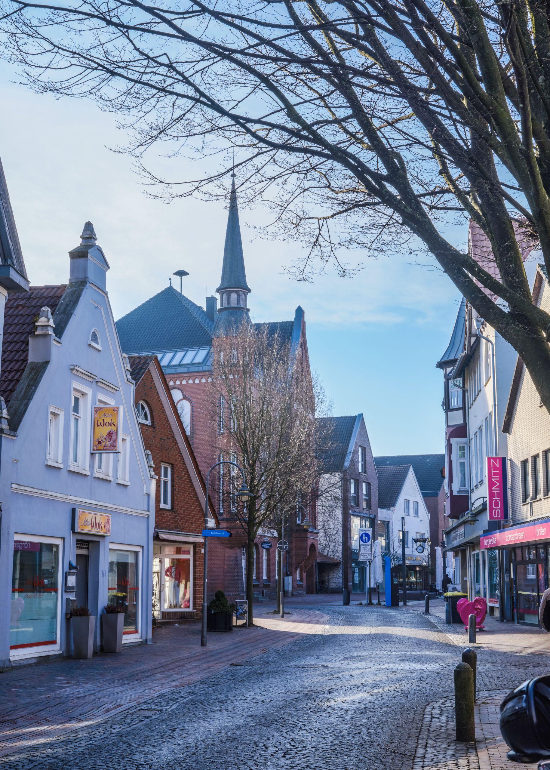 Picturesque European street with charming architecture and a serene atmosphere.