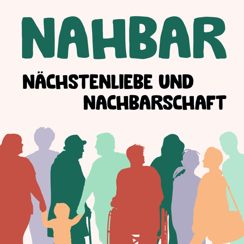 Ein Ausschnitt aus dem Podcast-Cover: Es zeigt junge, alte Menschen, Frauen, Männer, Kinder, dicht zusammen